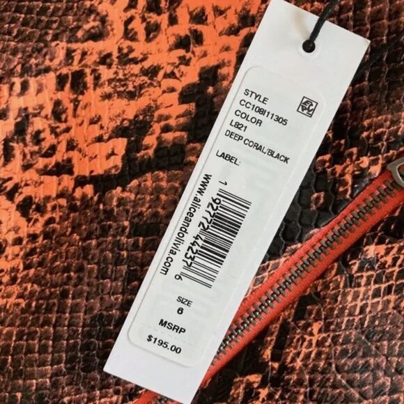 Alice + Olivia Elana Vegan Leather Skirt - Picture 8 of 11